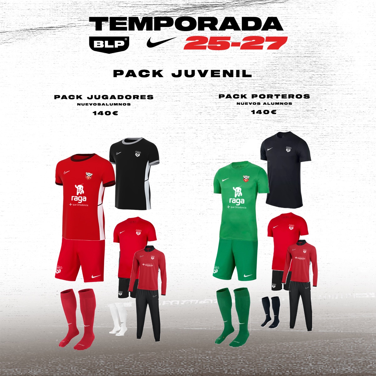 Pack de equipación juveniles CD Balompédica